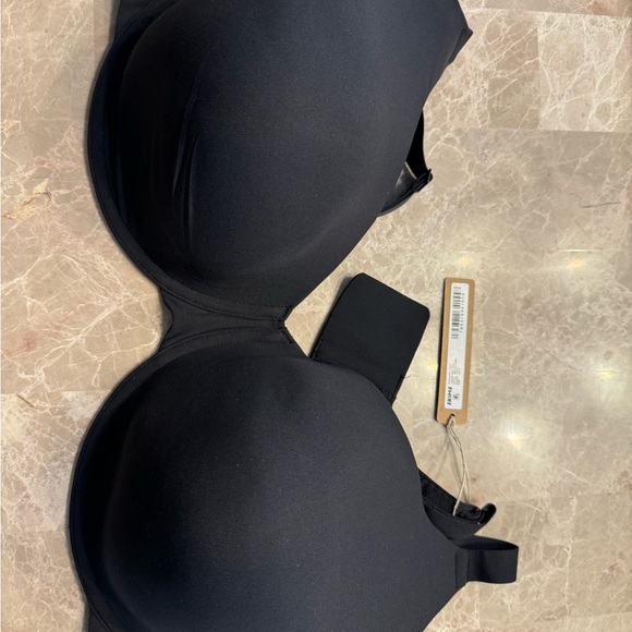 SKIMS FITS EVERYBODY T-SHIRT DEMI BRA SIZE 44DD COLOR ONYX NEW WITH TAGS - Picture 2 of 5